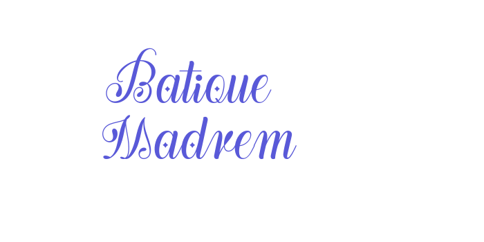 Batique Madrem Font Download