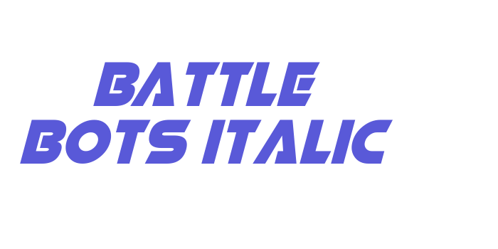 Battle Bots Italic Font Download