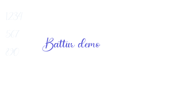 Battur demo font