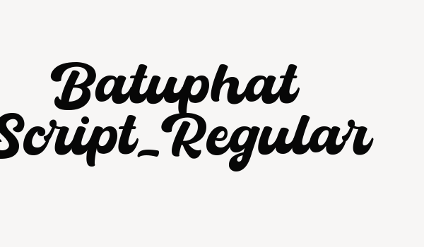 Batuphat Script-Regular Font