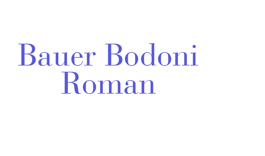 Bauer Bodoni Roman Font Download