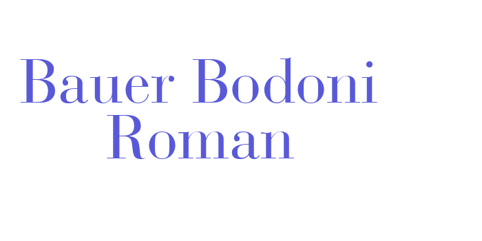 Bauer Bodoni Roman Font Download