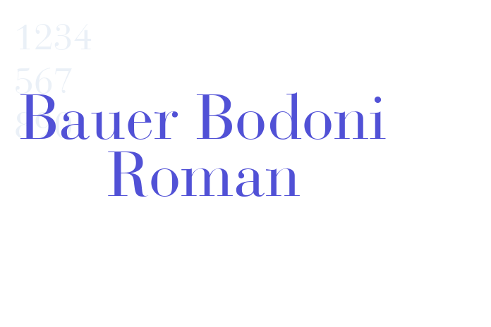 Bauer Bodoni Roman font download