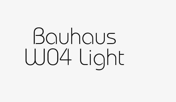 Bauhaus W04 Light Font