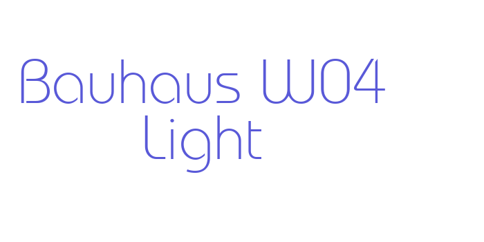 Bauhaus W04 Light Font Download