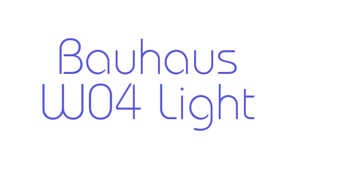 Bauhaus W04 Light Font