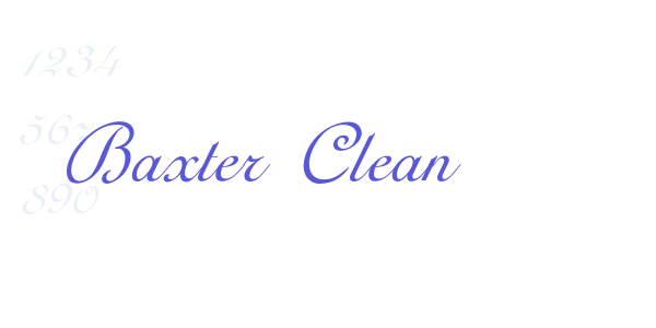 Baxter Clean font free