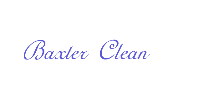 Download Baxter Clean Font