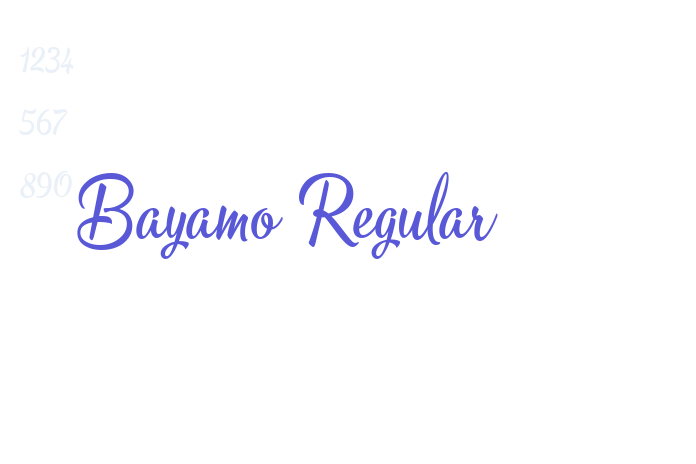 Bayamo Regular font free