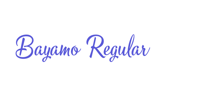 Bayamo Regular Font