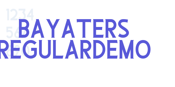 Bayaters RegularDemo font free