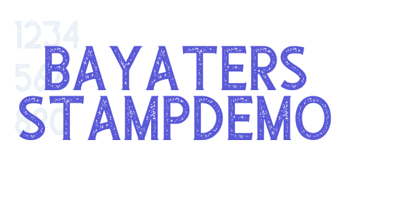 Bayaters StampDemo font free