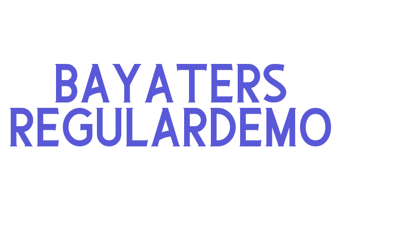 Bayaters RegularDemo Font