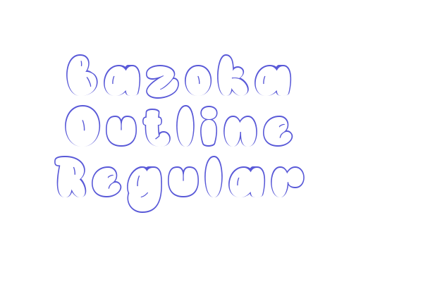 Bazoka Outline Regular Font