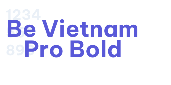 Be Vietnam Pro Bold font free