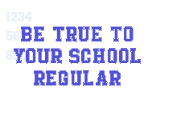 Be True To Your School Regular