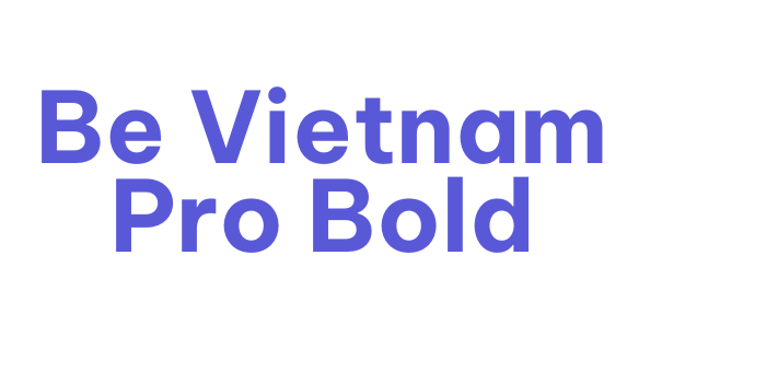 Be Vietnam Pro Bold Font Download