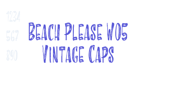 Beach Please W05 Vintage Caps font free