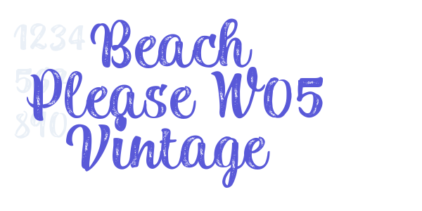 Beach Please W05 Vintage font free