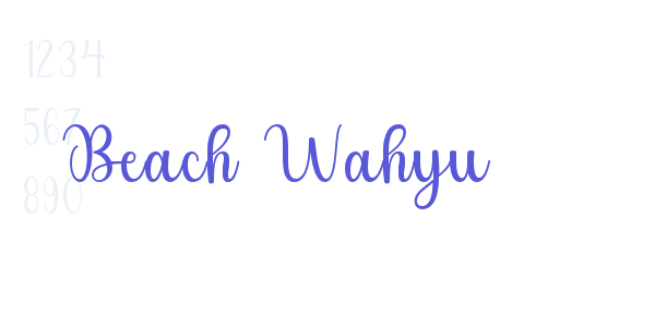 Beach Wahyu font free