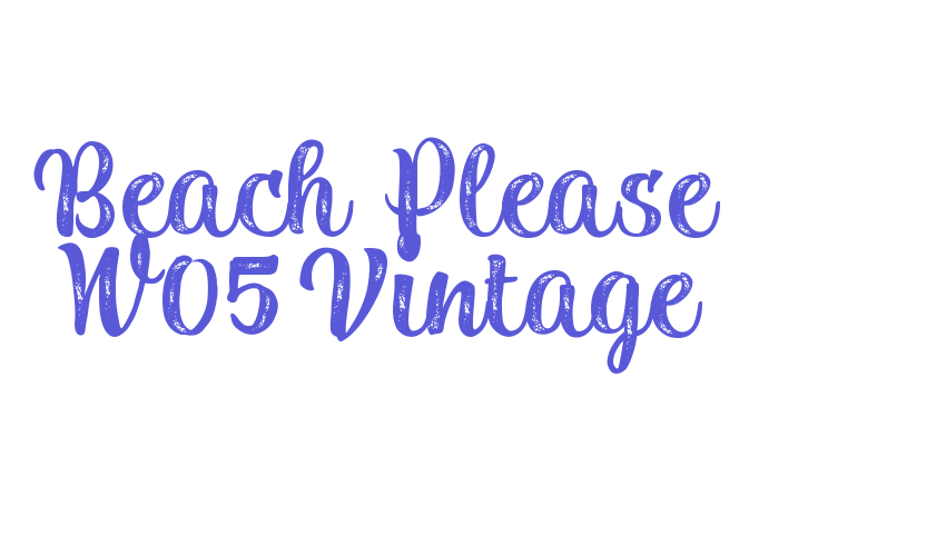 Beach Please W05 Vintage Font Download