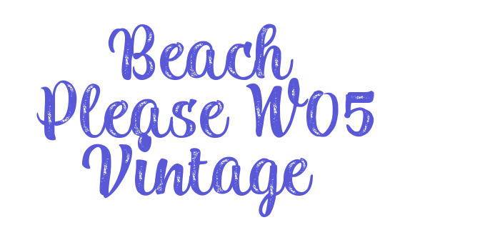 Beach Please W05 Vintage Font Download