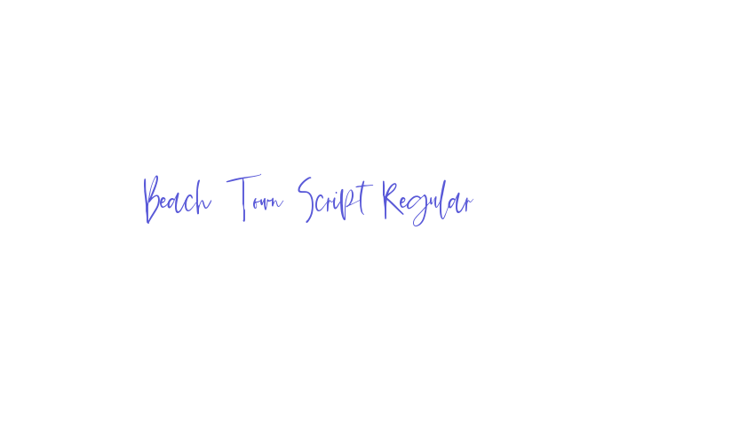 Beach Town Script Regular Font