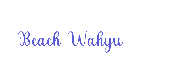 Beach Wahyu Font Download