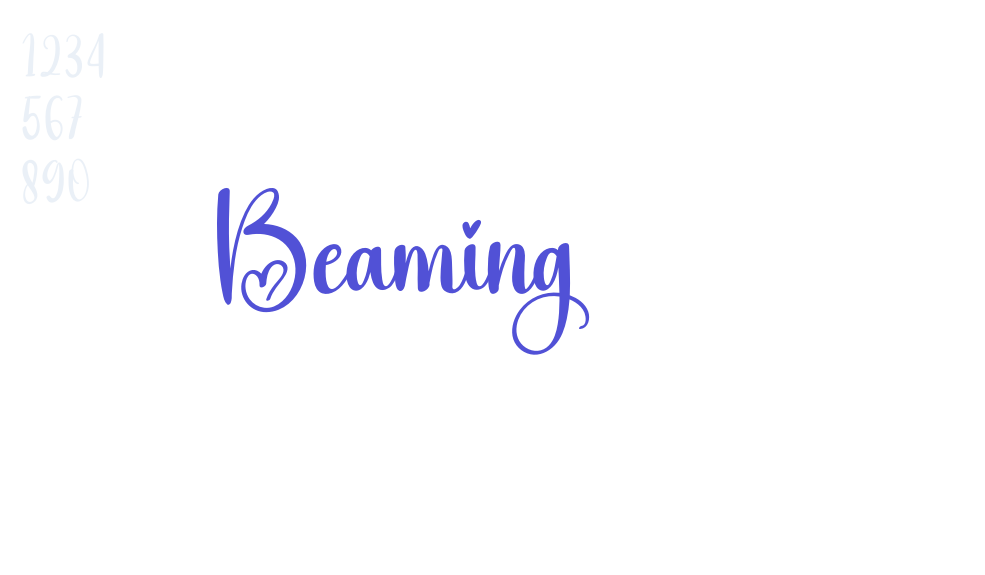 Beaming-font-download