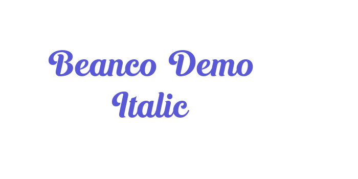 Beanco Demo Italic Font Download