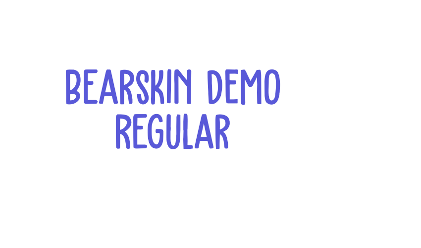 Bearskin DEMO Regular Font