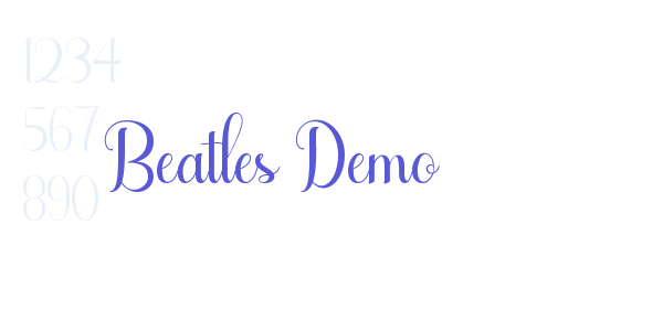 Beatles Demo font free