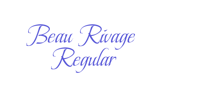 Beau Rivage Regular Font Download