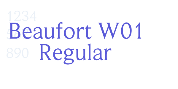 Beaufort W01 Regular font free