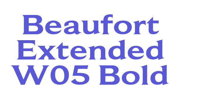 Beaufort Extended W05 Bold Font Download