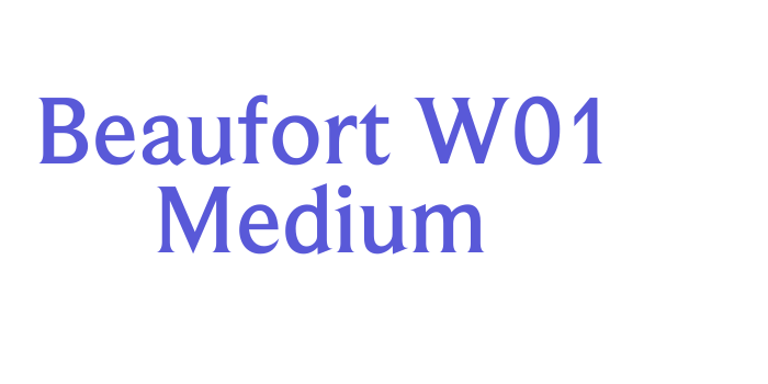 Beaufort W01 Medium Font Download