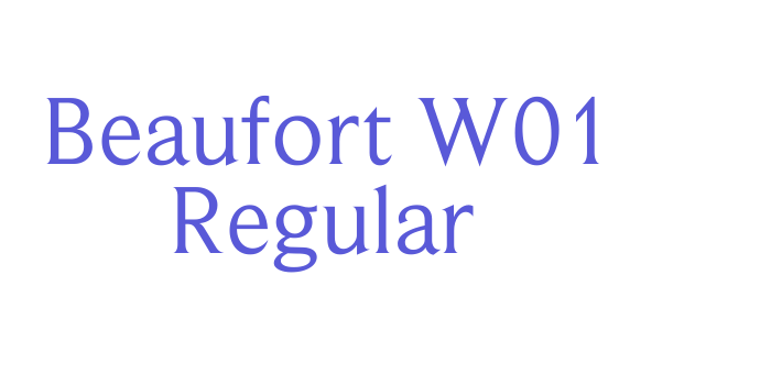 Beaufort W01 Regular Font Download