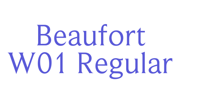 Beaufort W01 Regular Font