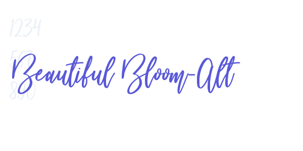 Beautiful Bloom-Alt font