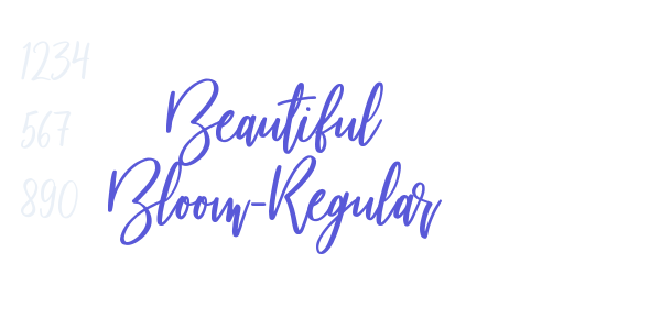 Beautiful Bloom-Regular font