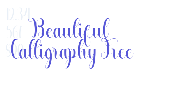 Beautiful Calligraphy Free font free