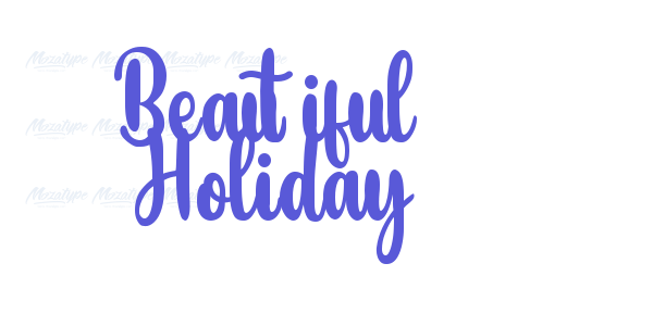 Beautiful Holiday font free