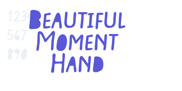 Beautiful Moment Hand font free