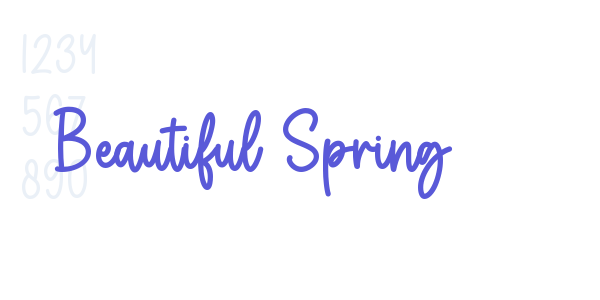 Beautiful Spring font free