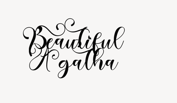 Beautiful Agatha Font