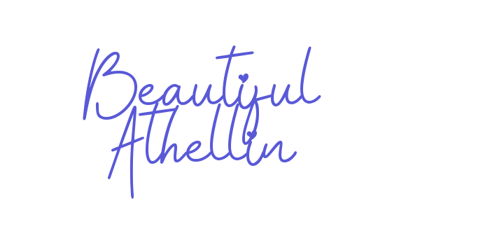 Beautiful Athellin Font Download