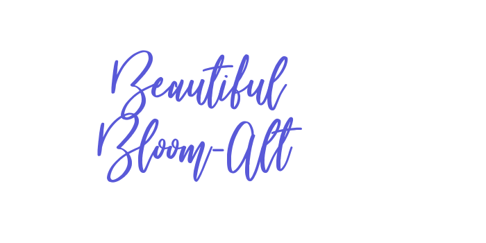 Beautiful Bloom-Alt Font