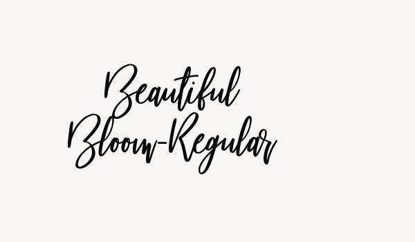 Beautiful Bloom-Regular Font