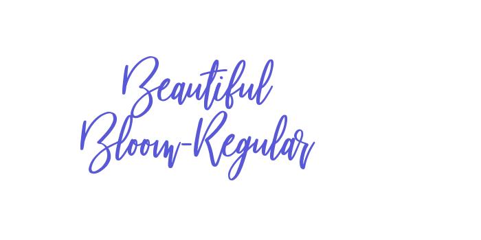 Beautiful Bloom-Regular Font Download