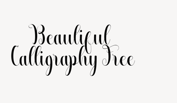 Beautiful Calligraphy Free Font